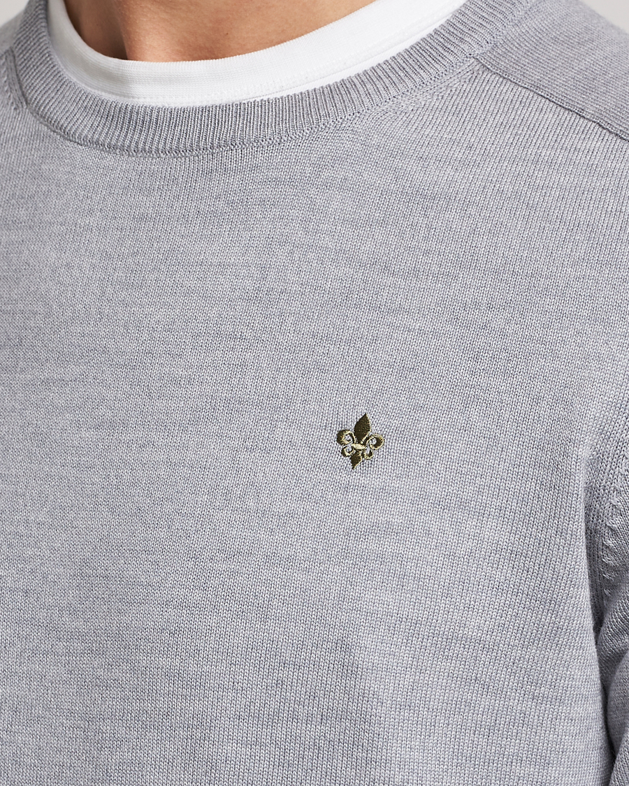 Mies | Puserot | Morris | Merino Crew Neck Pullover Grey