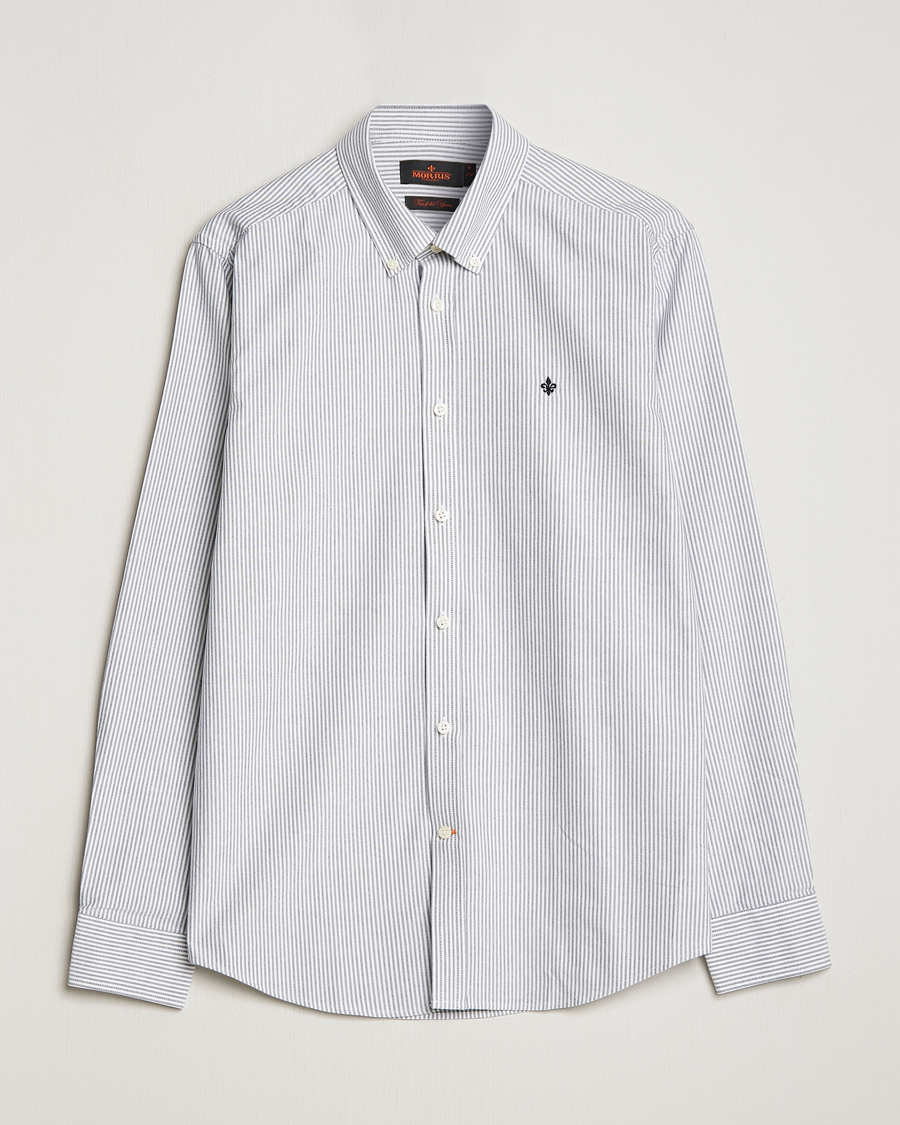 Mies | Kauluspaidat | Morris | Douglas Oxford Striped Shirt Blue