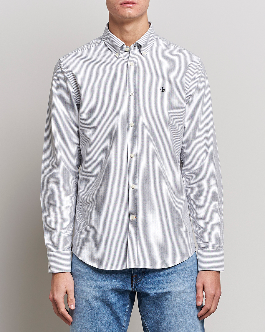 Mies | Kauluspaidat | Morris | Douglas Oxford Striped Shirt Blue