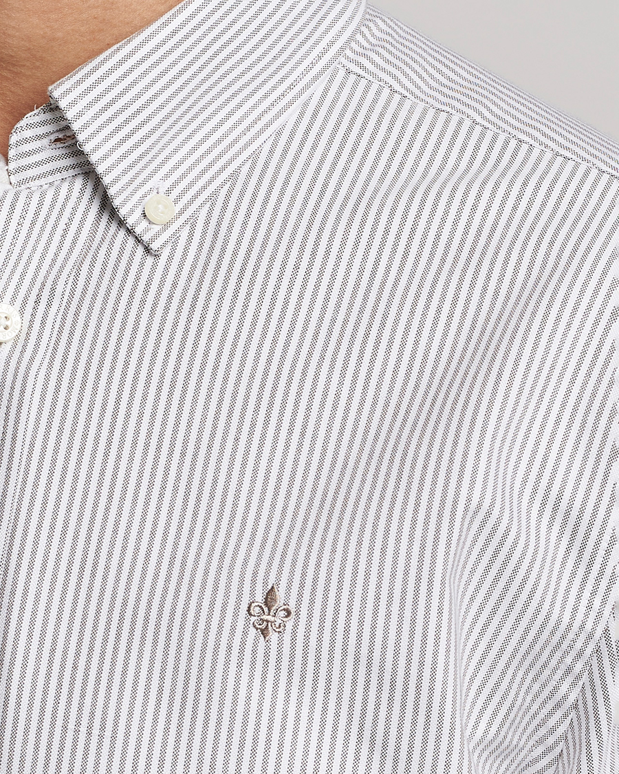 Mies | Kauluspaidat | Morris | Douglas Oxford Striped Shirt Brown