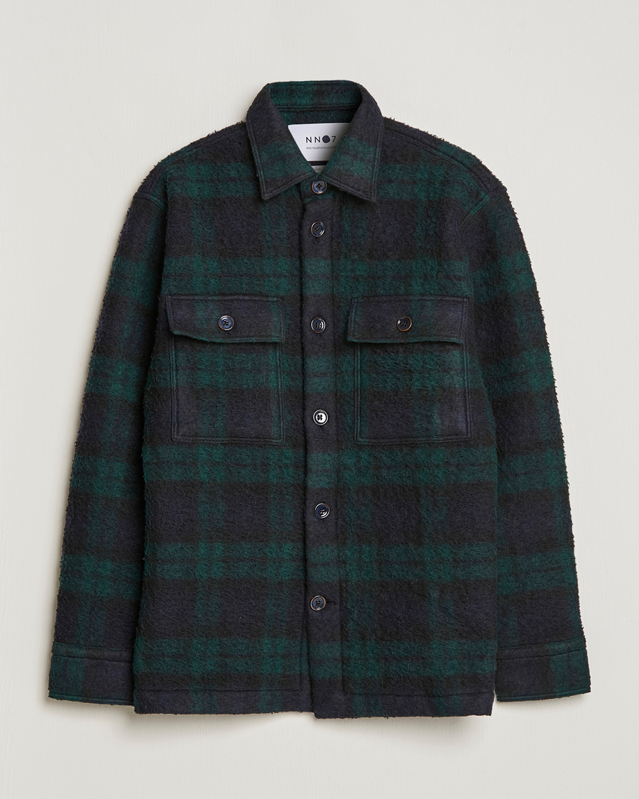 Mies | Takit | NN07 | Soren Blackwatch Checked Jacket Navy/Green