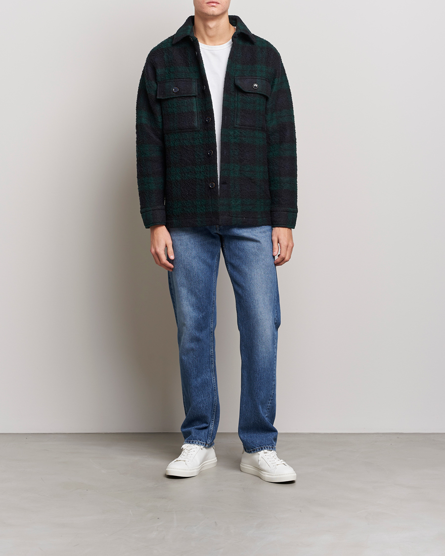 Mies | Takit | NN07 | Soren Blackwatch Checked Jacket Navy/Green
