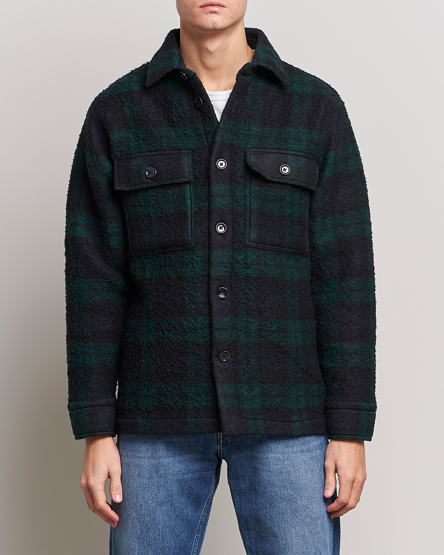 Mies | Takit | NN07 | Soren Blackwatch Checked Jacket Navy/Green