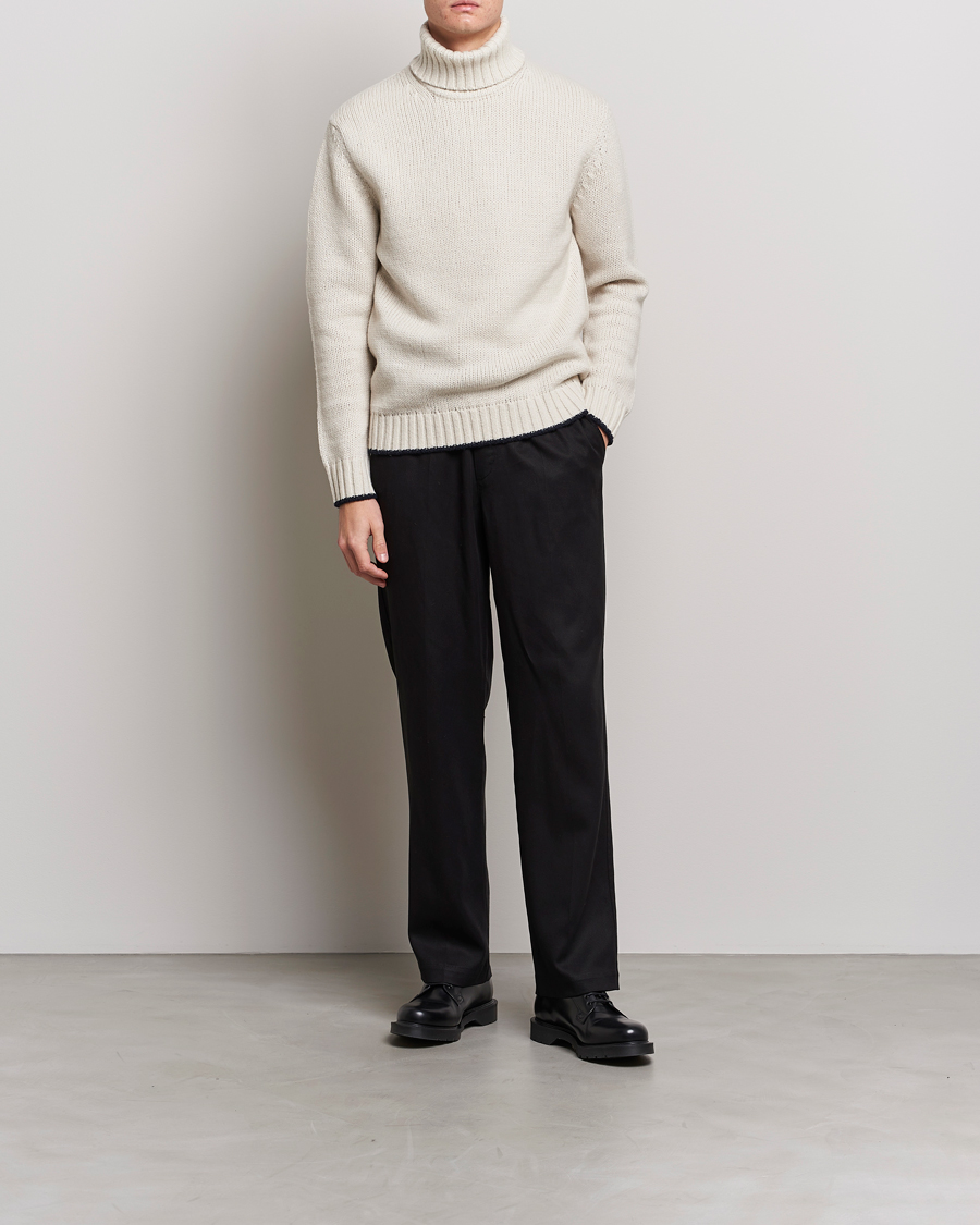 Mies | Puserot | NN07 | Bert Knitted Rollneck Ecru