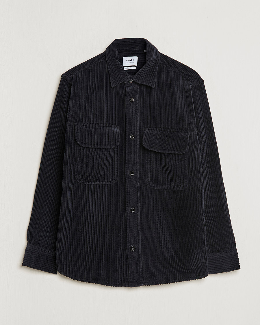 Mies | Kauluspaidat | NN07 | Folmer Corduroy Overshirt Black