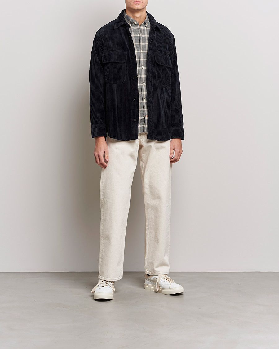 Mies | Kauluspaidat | NN07 | Folmer Corduroy Overshirt Black