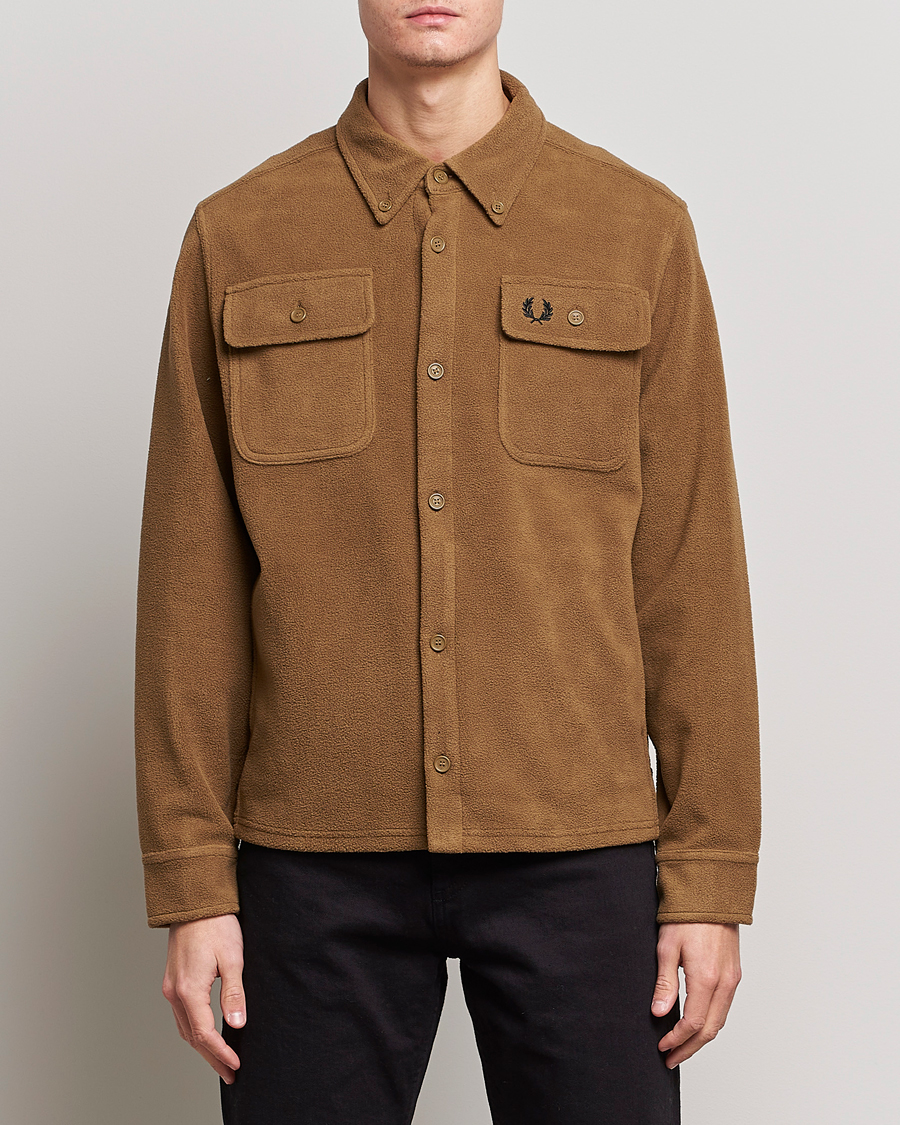 Mies | Fred Perry | Fred Perry | Fleece Overshirt Shadded Stone