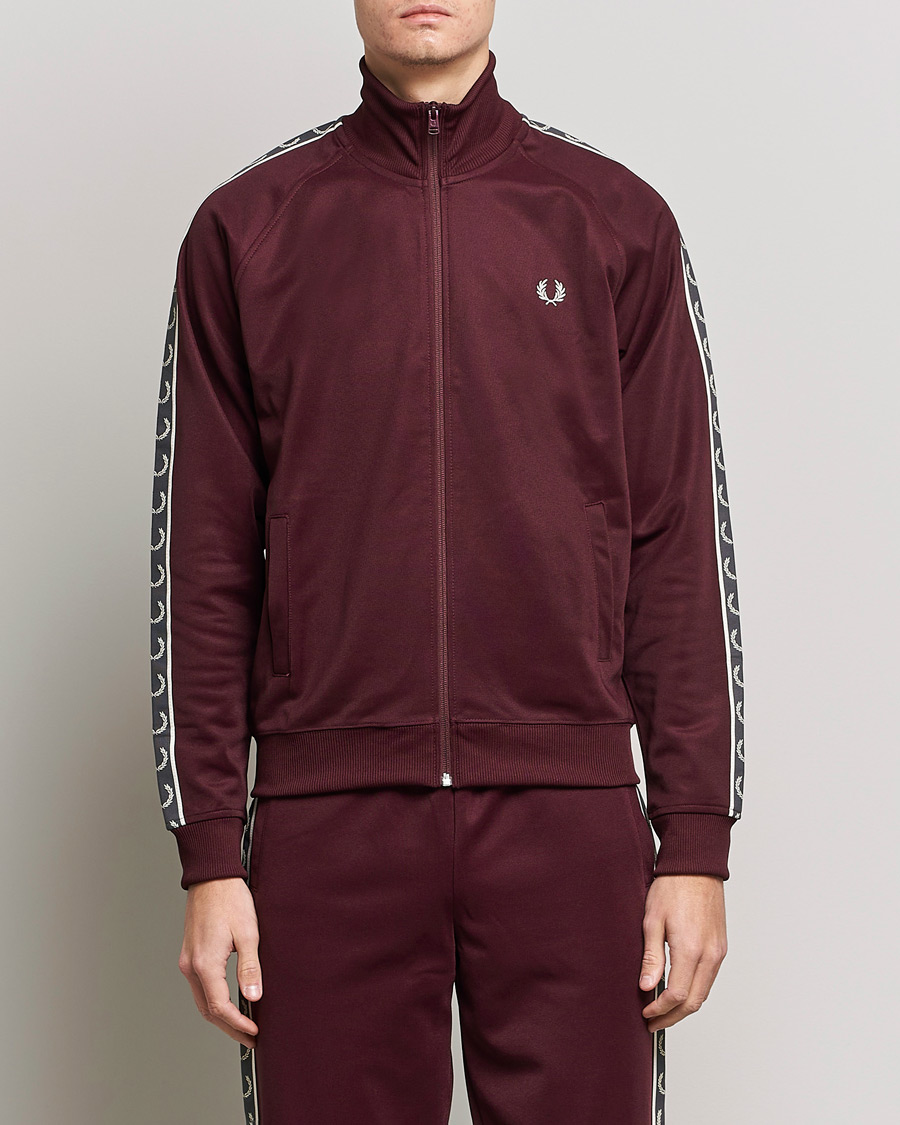 Mies |  | Fred Perry | Taped Track Jacket Oxblood