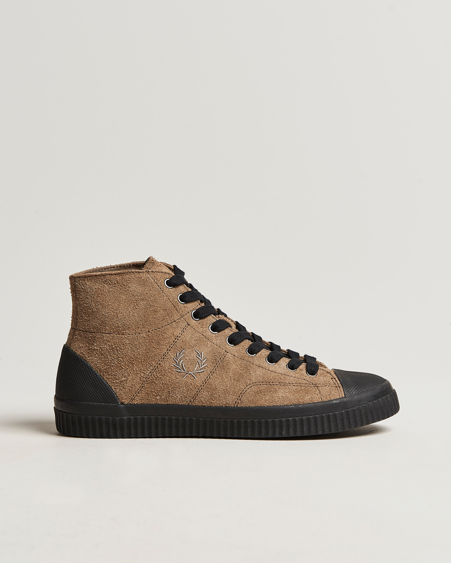 Mies | Fred Perry Huges Mid Suede Sneaker Bark | Fred Perry | Huges Mid Suede Sneaker Bark