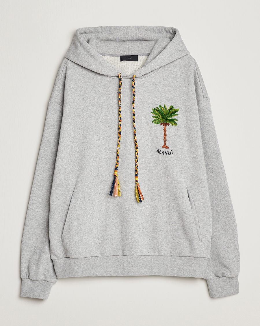 Mies | Puserot | Alanui | Embroidered Hoodie Grey Melange