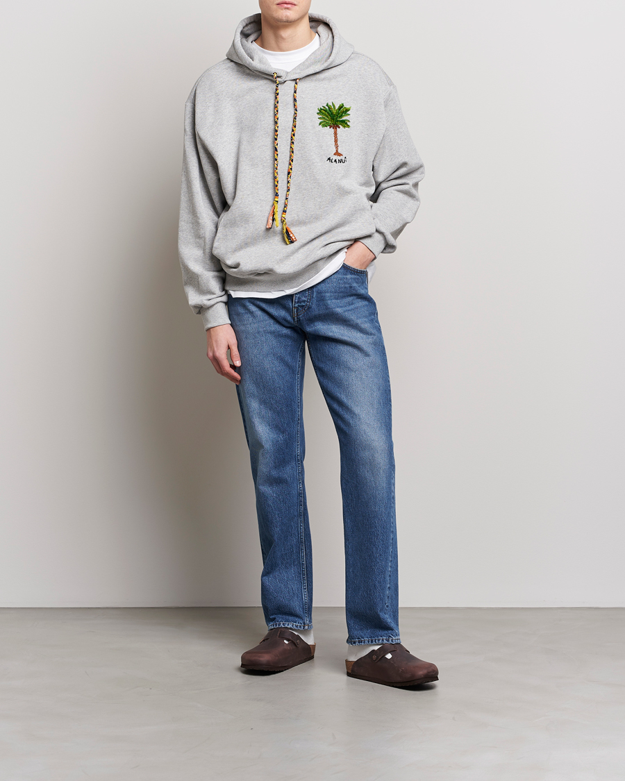 Mies | Puserot | Alanui | Embroidered Hoodie Grey Melange
