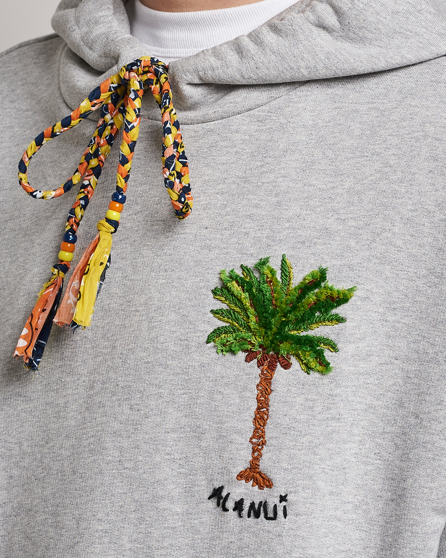 Mies | Puserot | Alanui | Embroidered Hoodie Grey Melange
