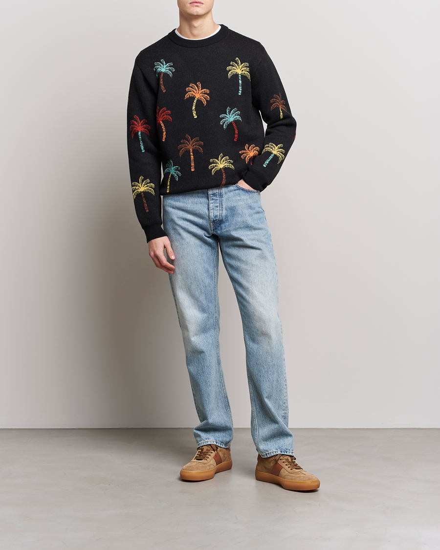 Mies | Puserot | Alanui | Palm Tree Jacquard Sweater Black