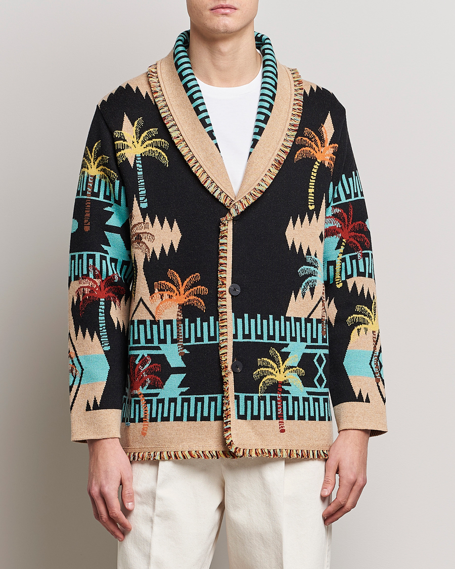 Mies | Luxury Brands | Alanui | Palm Tree Jacquard Cardigan Multicolor