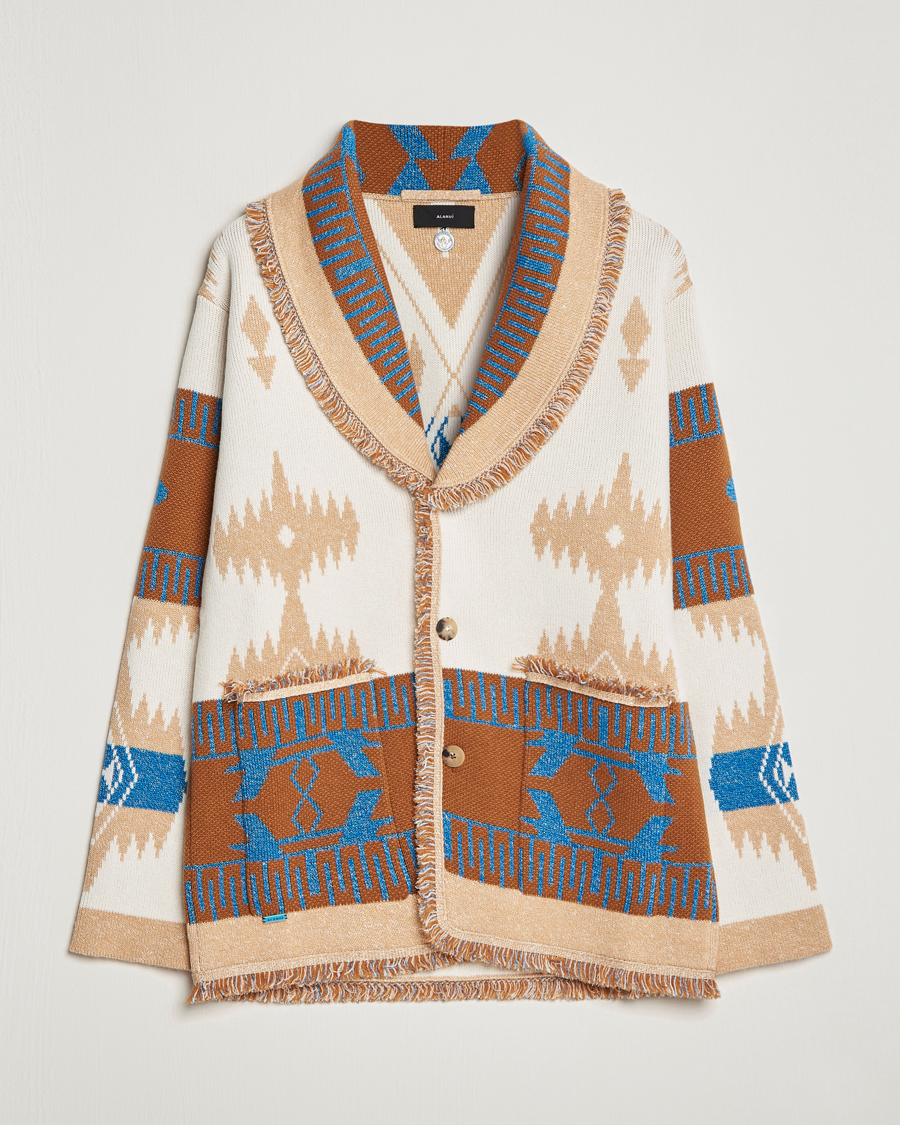 Mies | Puserot | Alanui | Icon Cashmere Jacquard Cardigan Chalk