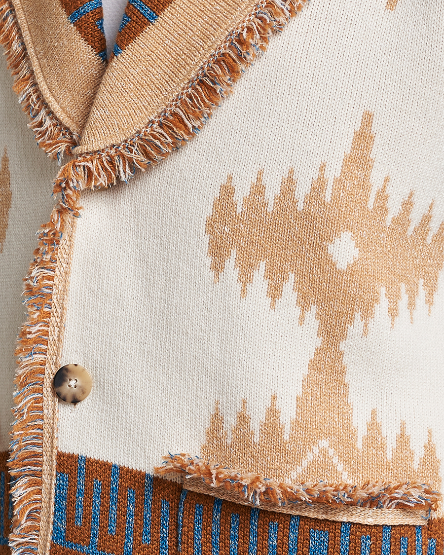 Mies | Puserot | Alanui | Icon Cashmere Jacquard Cardigan Chalk