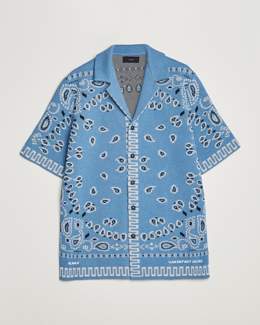 Mies | Kauluspaidat | Alanui | Bandana Print Camp Shirt Light Blue
