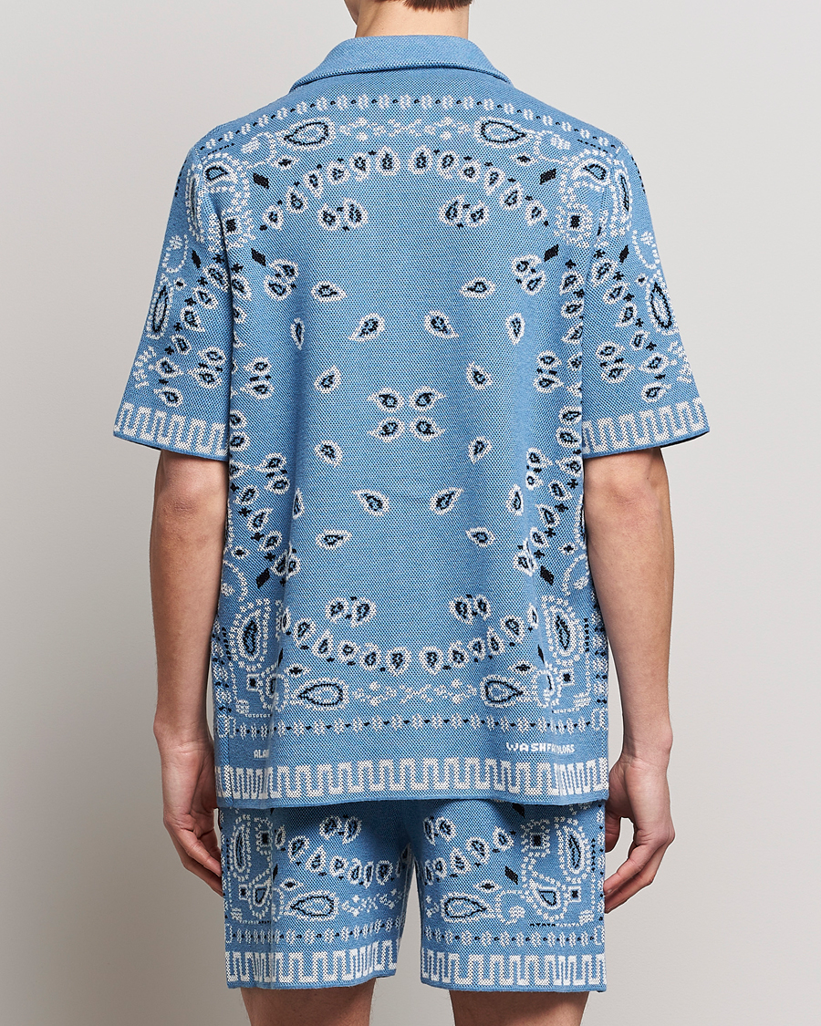 Mies | Kauluspaidat | Alanui | Bandana Print Camp Shirt Light Blue