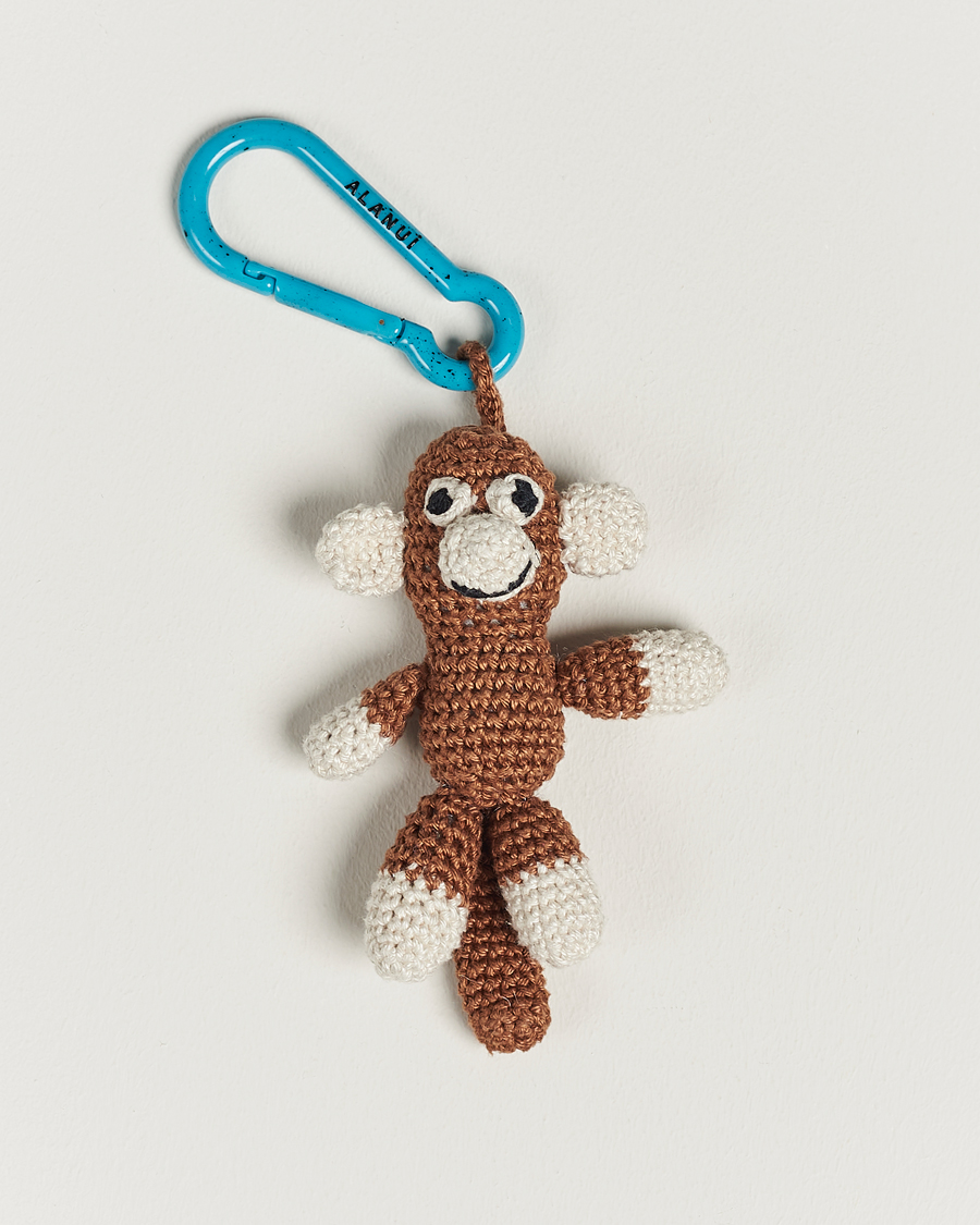 Mies | Avaimenperät | Alanui | Handmade Monkey Crochet Key Holder Brown