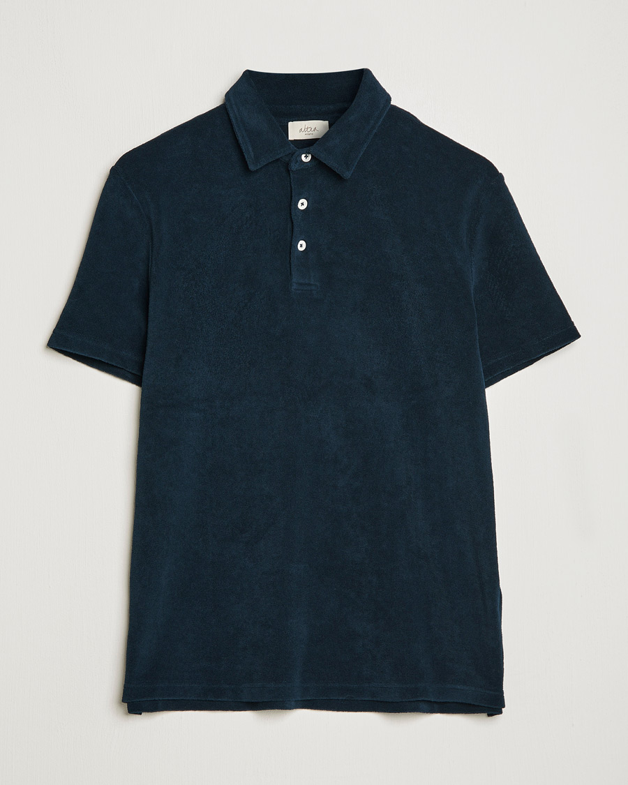 Mies | Pikeet | Altea | Short Sleeve Terry Polo Navy