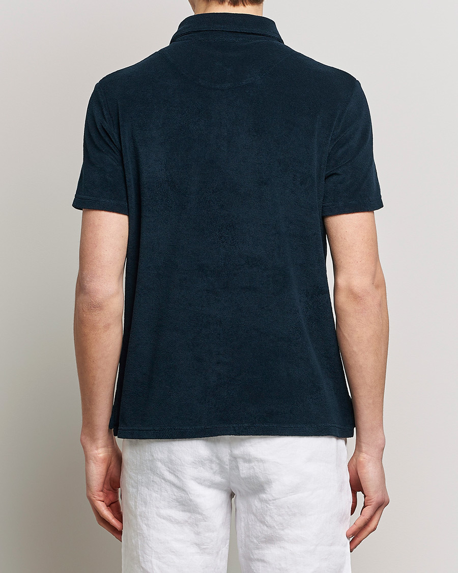 Mies | Pikeet | Altea | Short Sleeve Terry Polo Navy