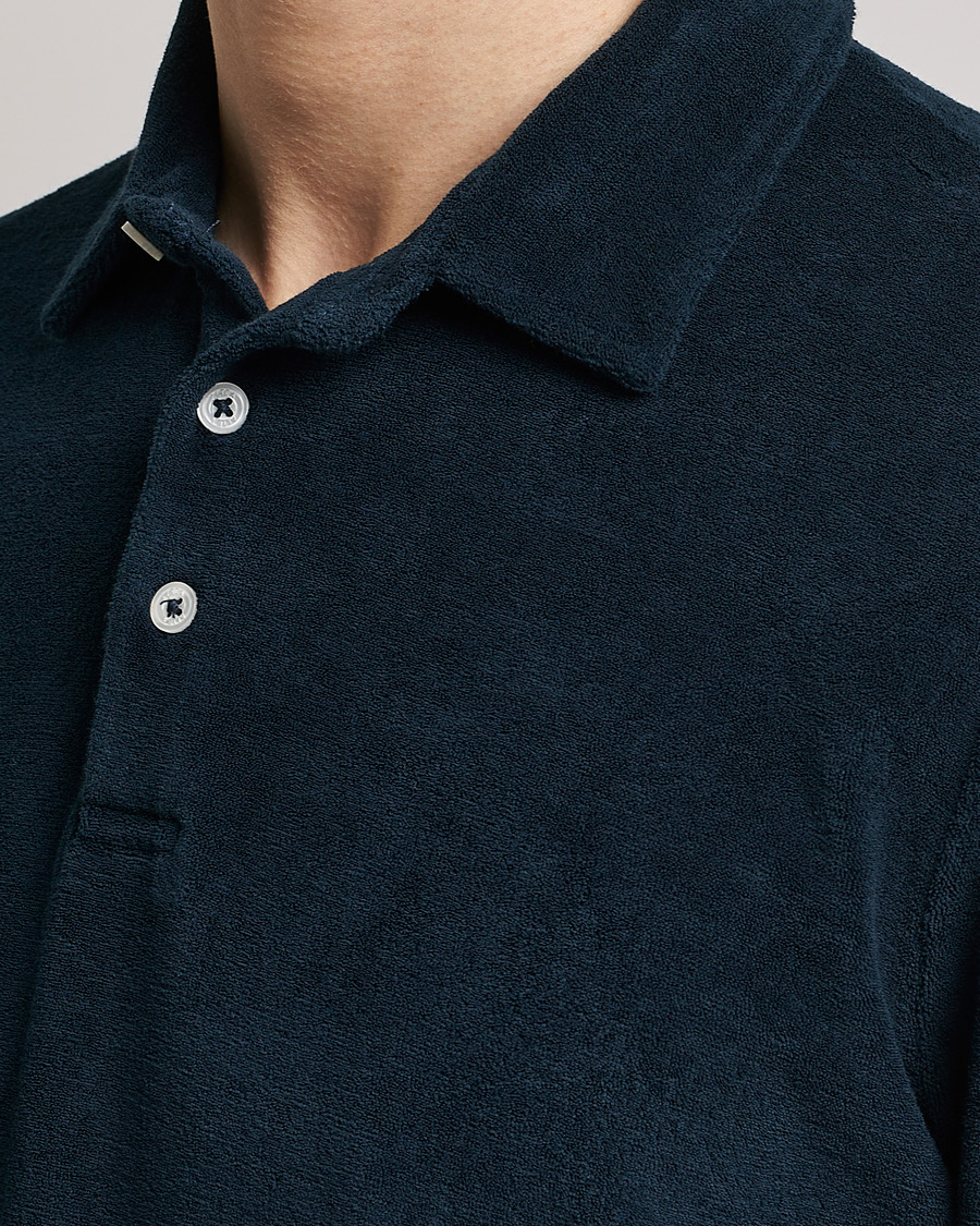 Mies | Pikeet | Altea | Short Sleeve Terry Polo Navy