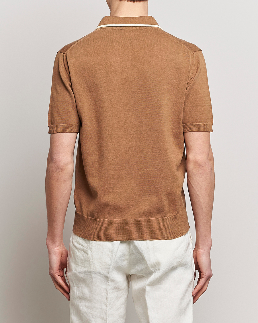 Mies | Pikeet | Altea | Short Sleeve Riviera Polo Tobacco