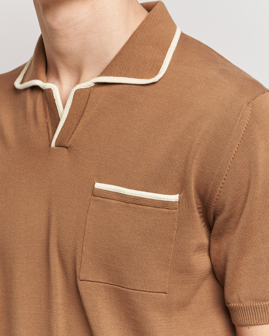 Mies | Pikeet | Altea | Short Sleeve Riviera Polo Tobacco