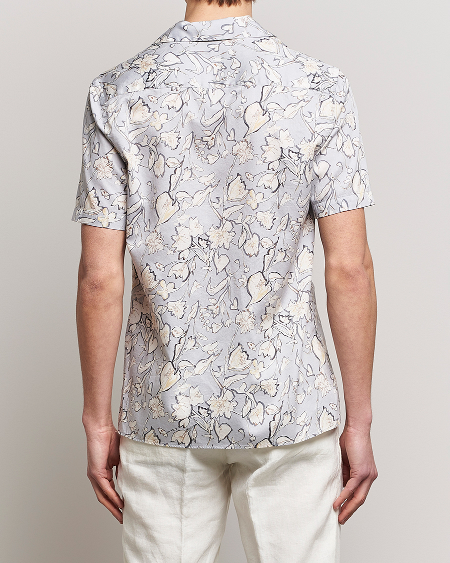 Mies | Kauluspaidat | Altea | Printed Bowling Shirt Light Grey