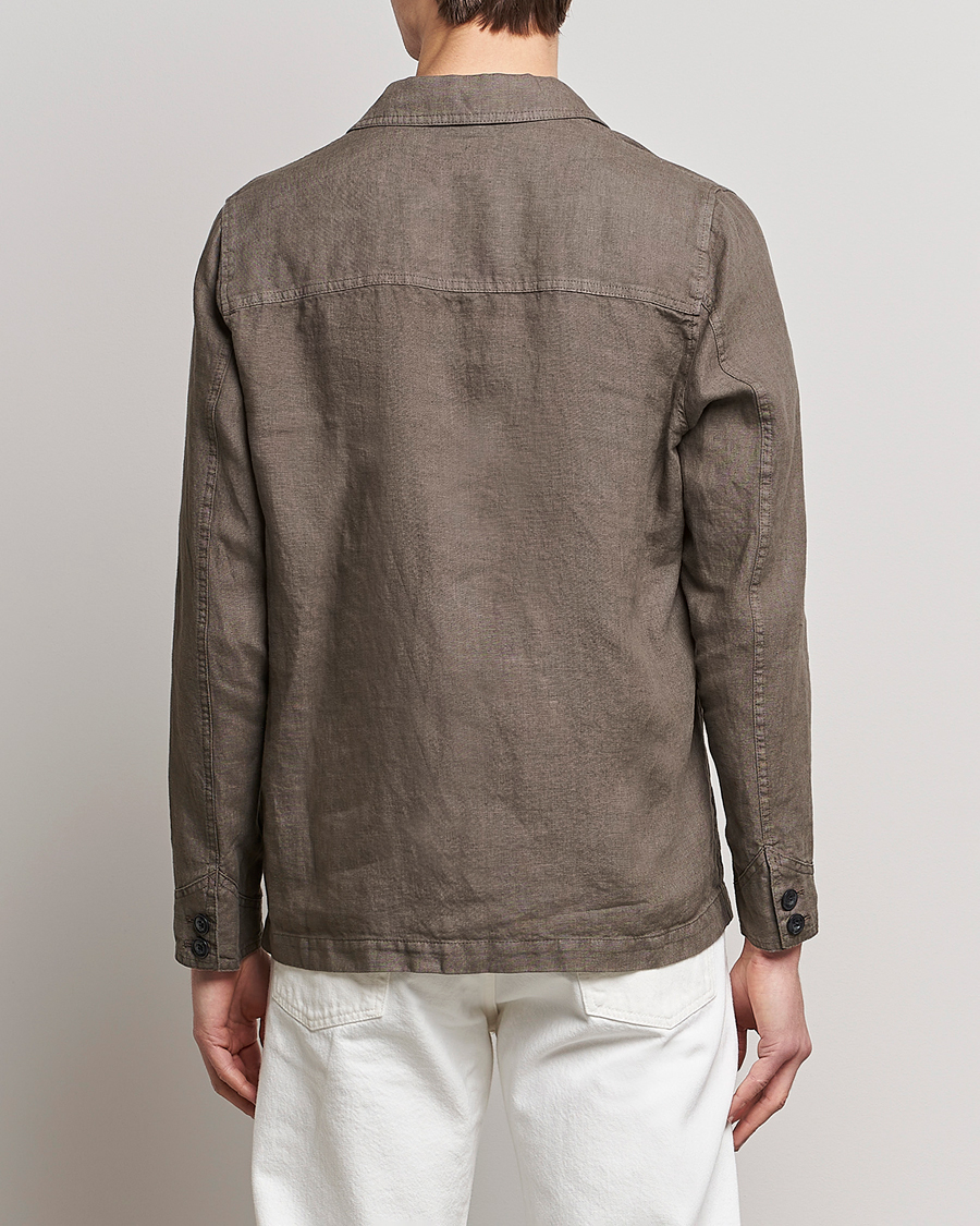 Mies | Kauluspaidat | Altea | Linen Shirt Jacket Olive