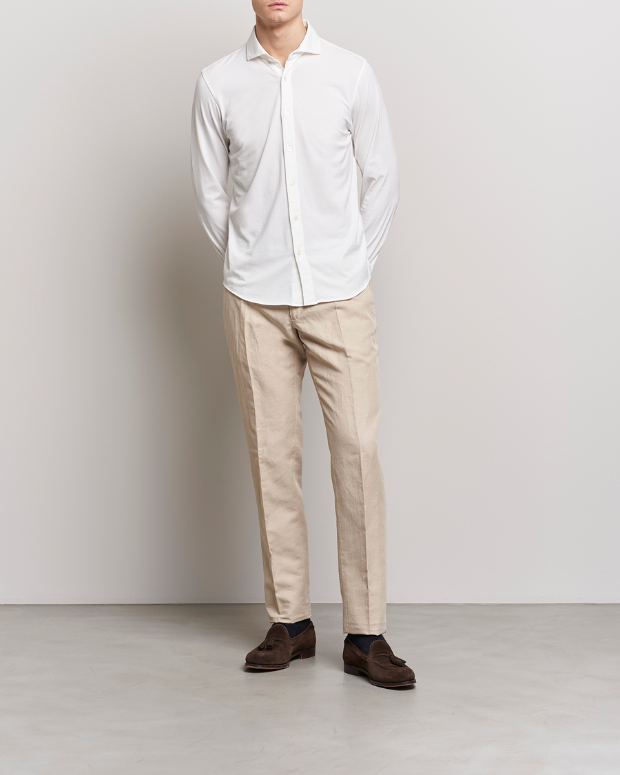 Mies | Kauluspaidat | Altea | Jersey Stretch Shirt White