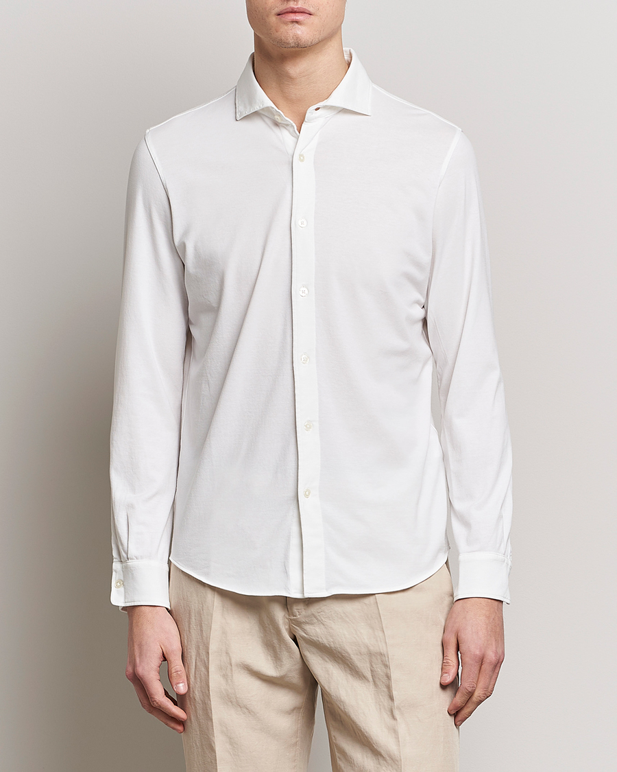Mies | Italian Department | Altea | Jersey Stretch Shirt White