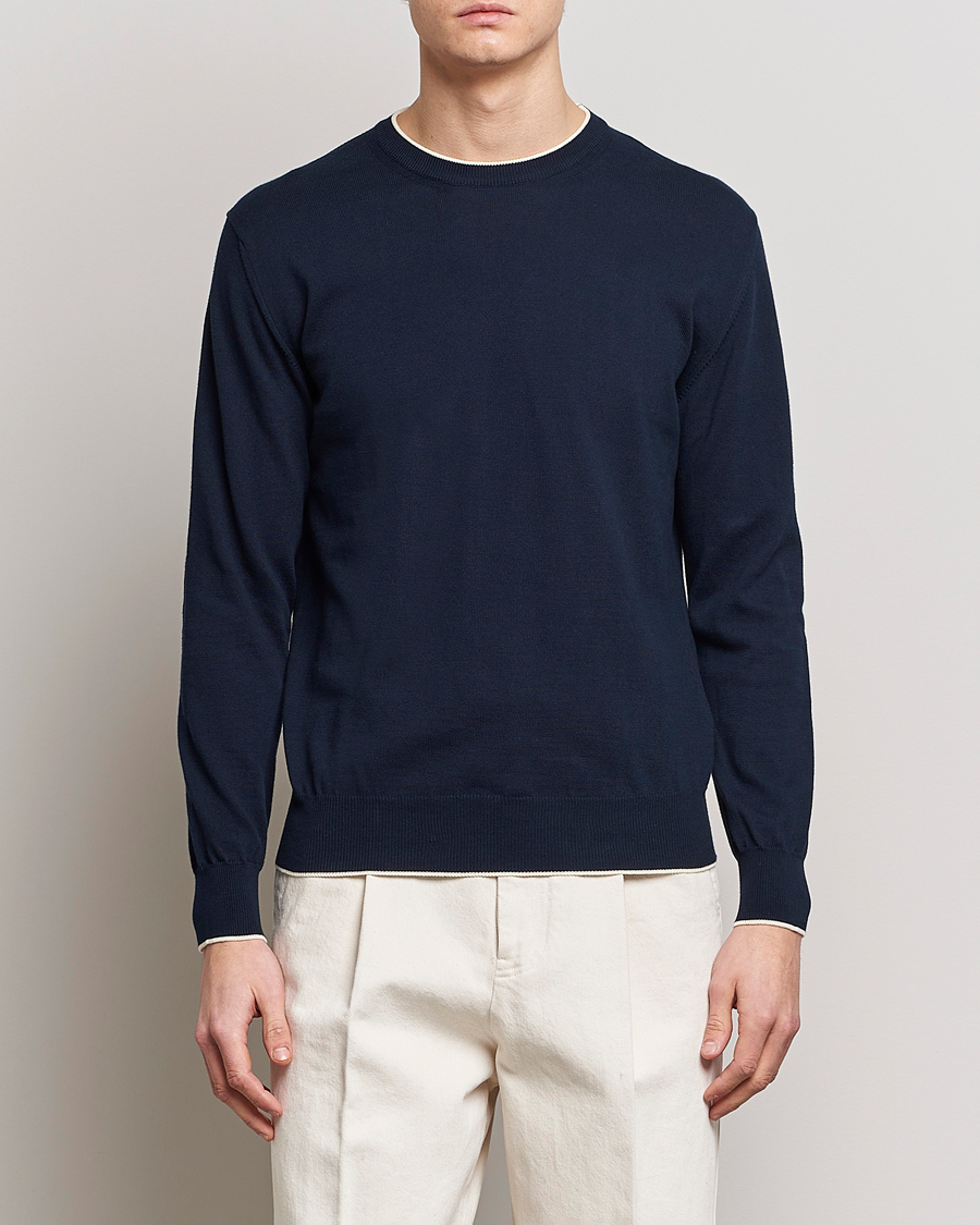 Mies |  | Altea | Soft Cotton Pullover Navy