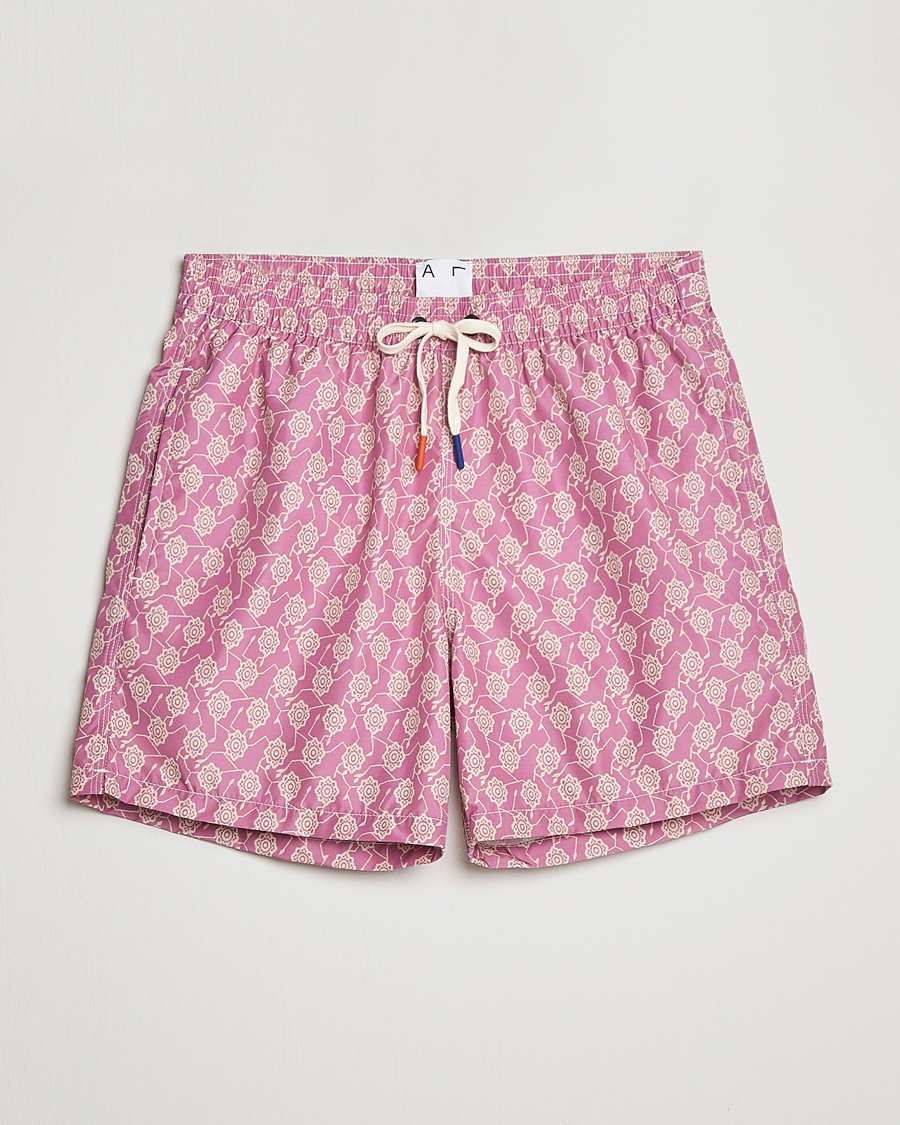 Mies | Uimahousut | Altea | Printed Swim Trunks Pale Burgundy