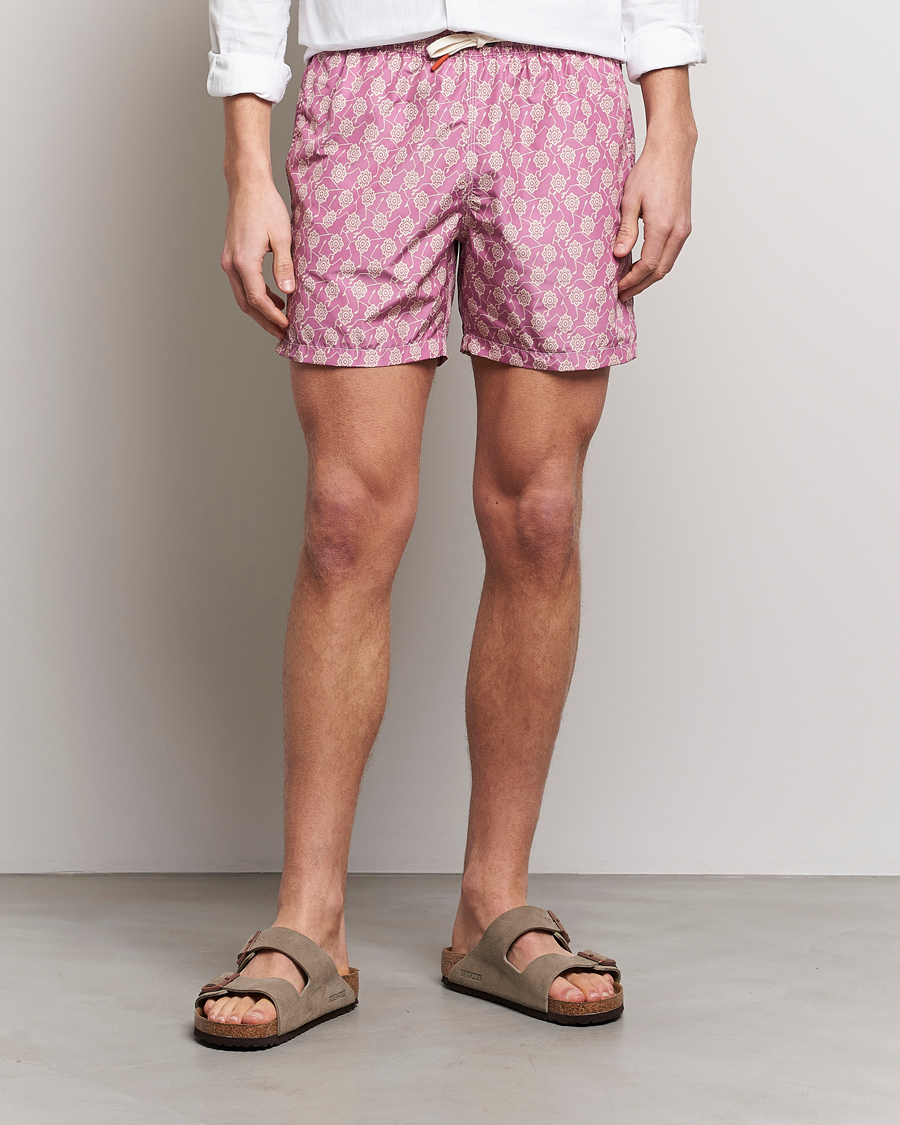 Mies | Uimahousut | Altea | Printed Swim Trunks Pale Burgundy