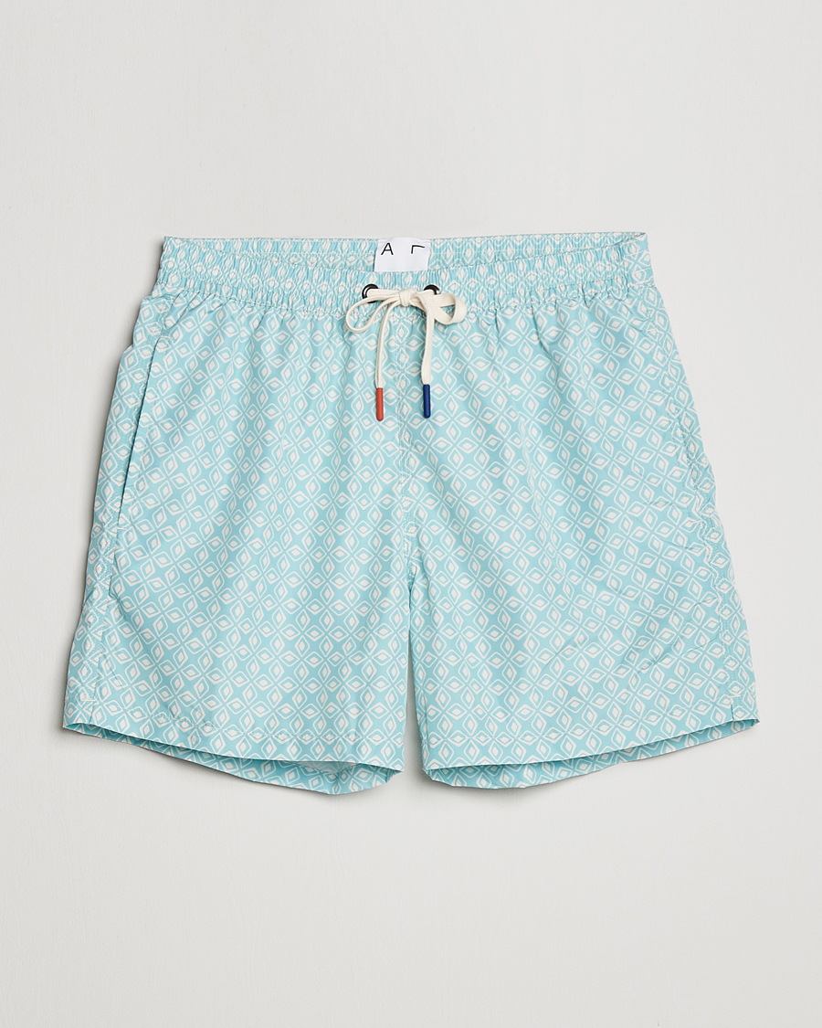 Mies | Uimahousut | Altea | Printed Swim Trunks Light Blue