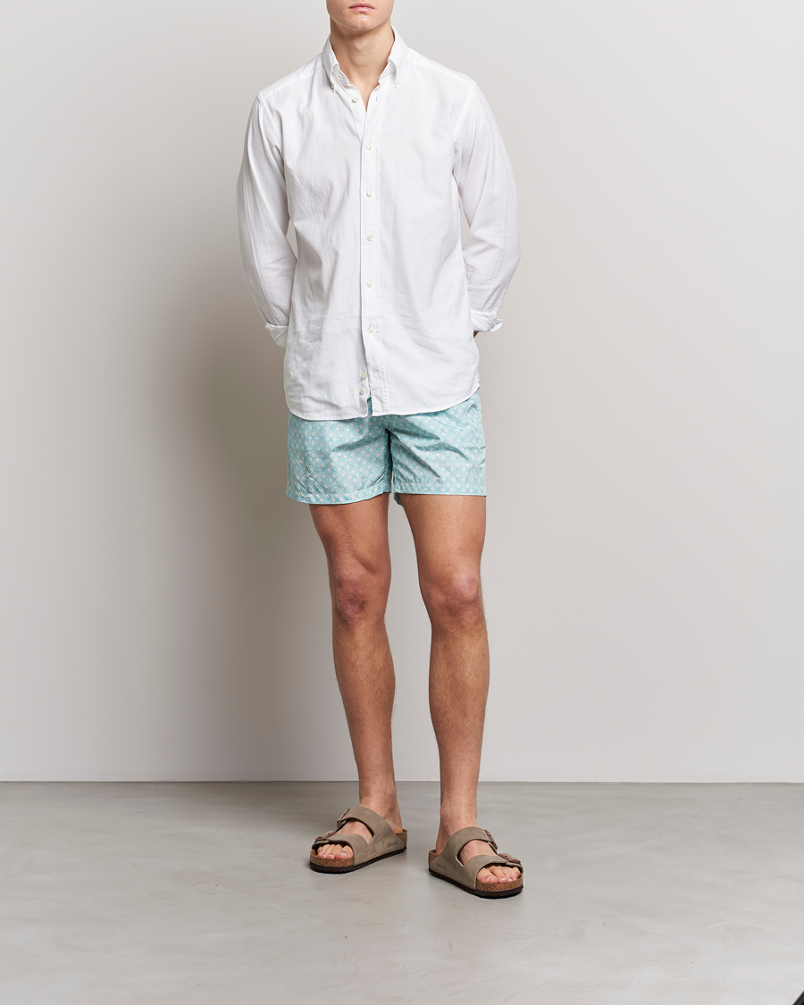 Mies | Uimahousut | Altea | Printed Swim Trunks Light Blue