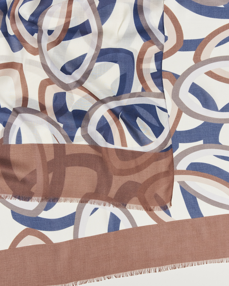 Mies | Altea Printed Scarf Navy/Brown | Altea | Printed Scarf Navy/Brown