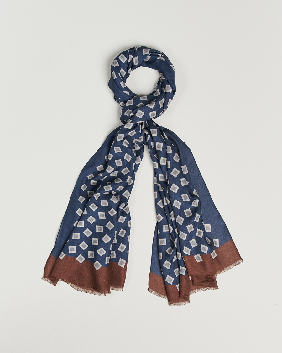Mies | Altea Printed Scarf Navy/Grey | Altea | Printed Scarf Navy/Grey
