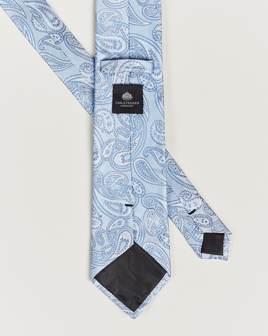 Mies | Amanda Christensen Box Set Silk 8cm Tie With Pocket Square Blue | Amanda Christensen | Box Set Silk 8cm Tie With Pocket Square Blue