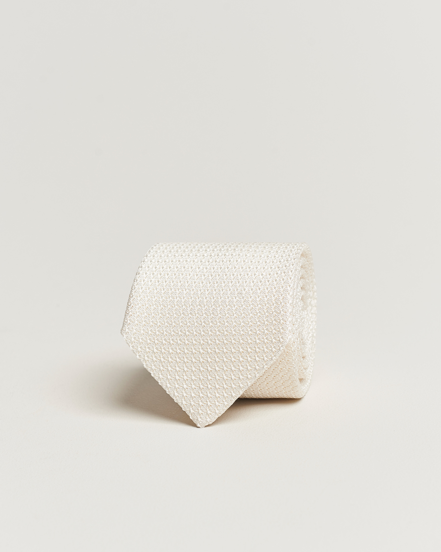 Mies | Solmiot | Amanda Christensen | Silk Grenadine 8 cm Tie White