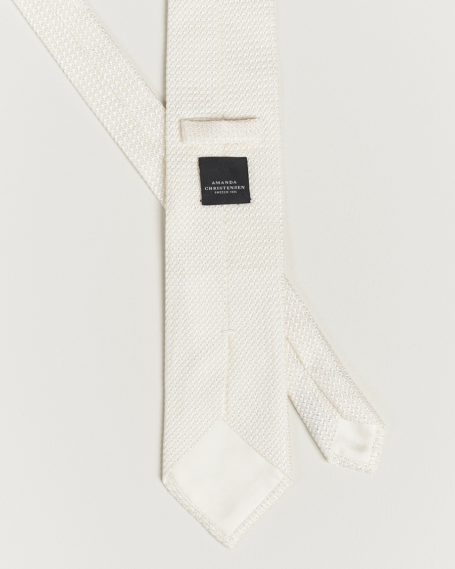 Mies | Solmiot | Amanda Christensen | Silk Grenadine 8 cm Tie White