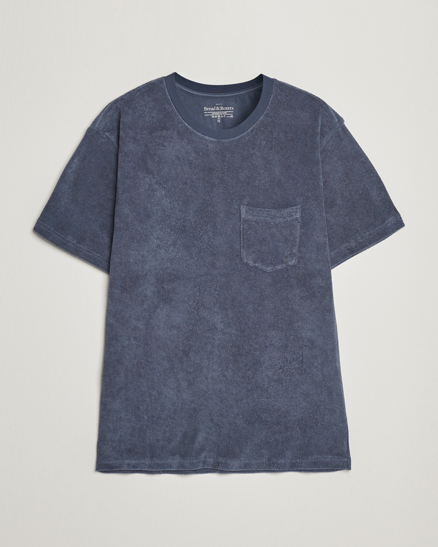 Mies | T-paidat | Bread & Boxers | Terry Crew Neck T-Shirt Smoky Blue