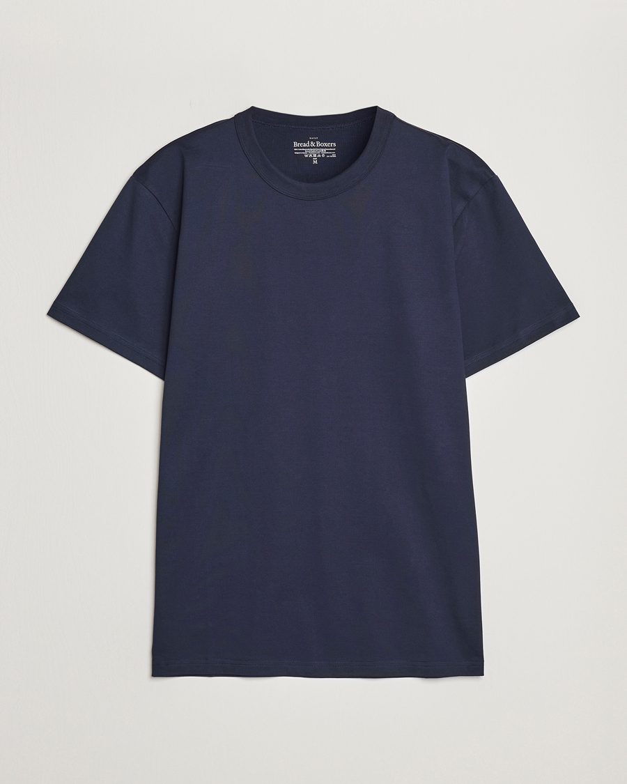 Mies | T-paidat | Bread & Boxers | Pima Cotton Crew Neck T-Shirt Navy Blue