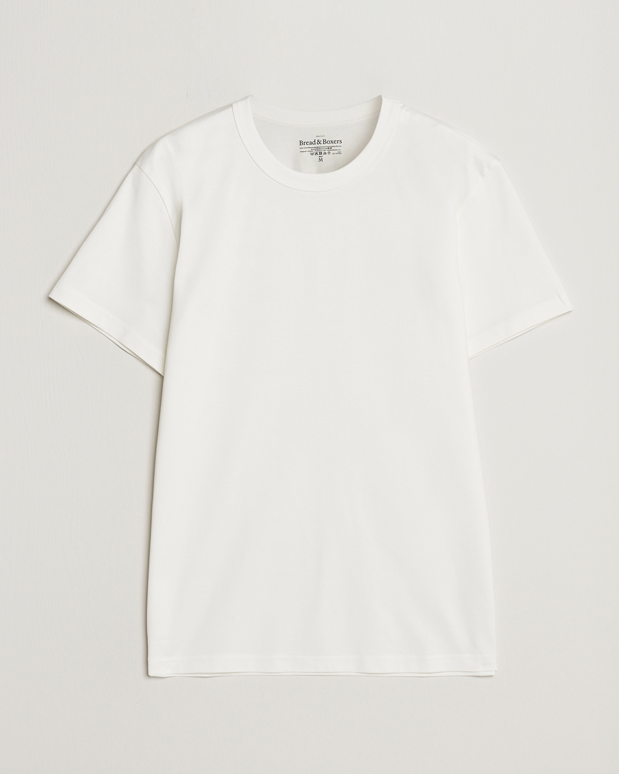 Mies | Valkoiset t-paidat | Bread & Boxers | Pima Cotton Crew Neck T-Shirt Ivory