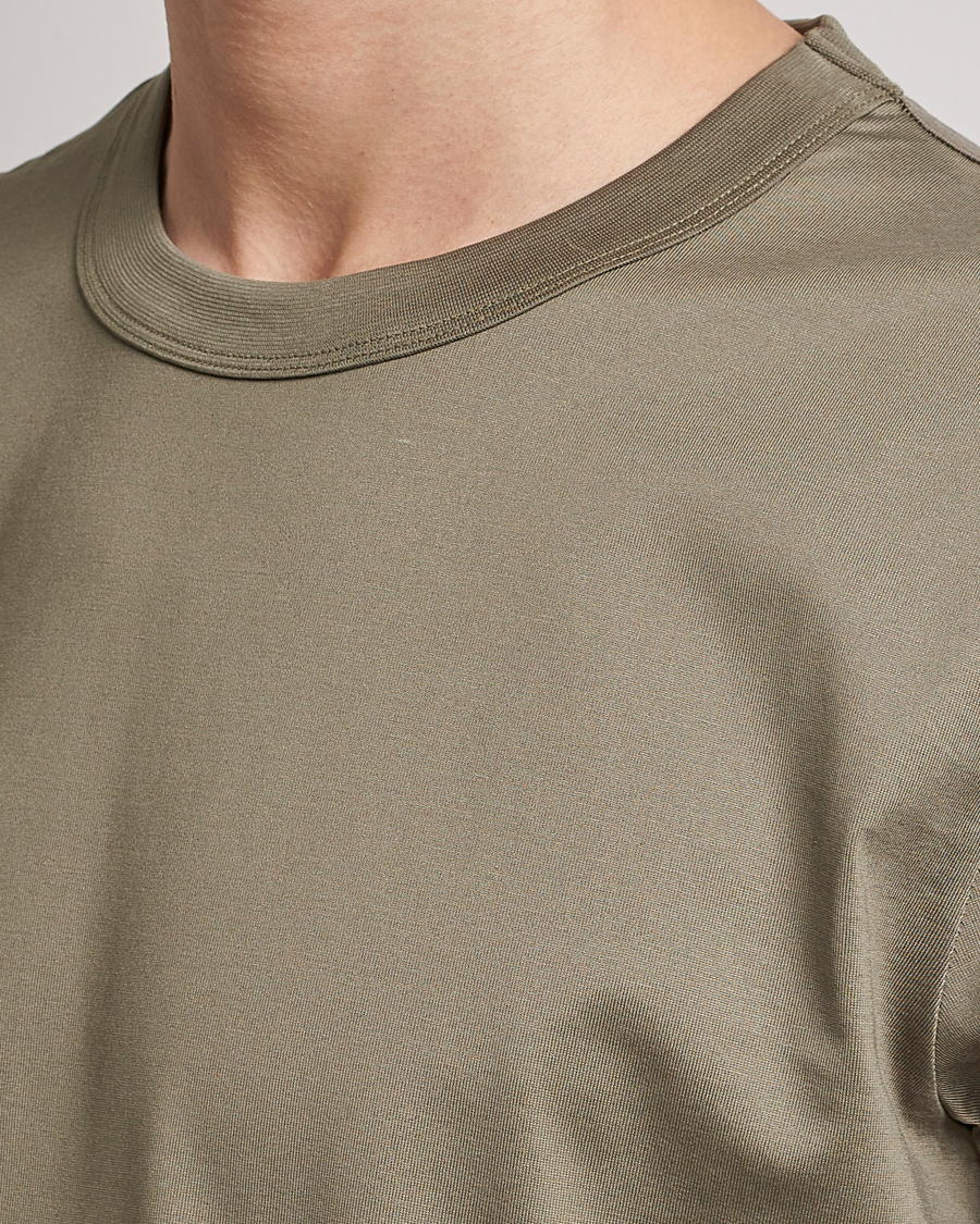 Mies | T-paidat | Bread & Boxers | Heavy Pima Cotton Crew Neck T-Shirt Sage Green