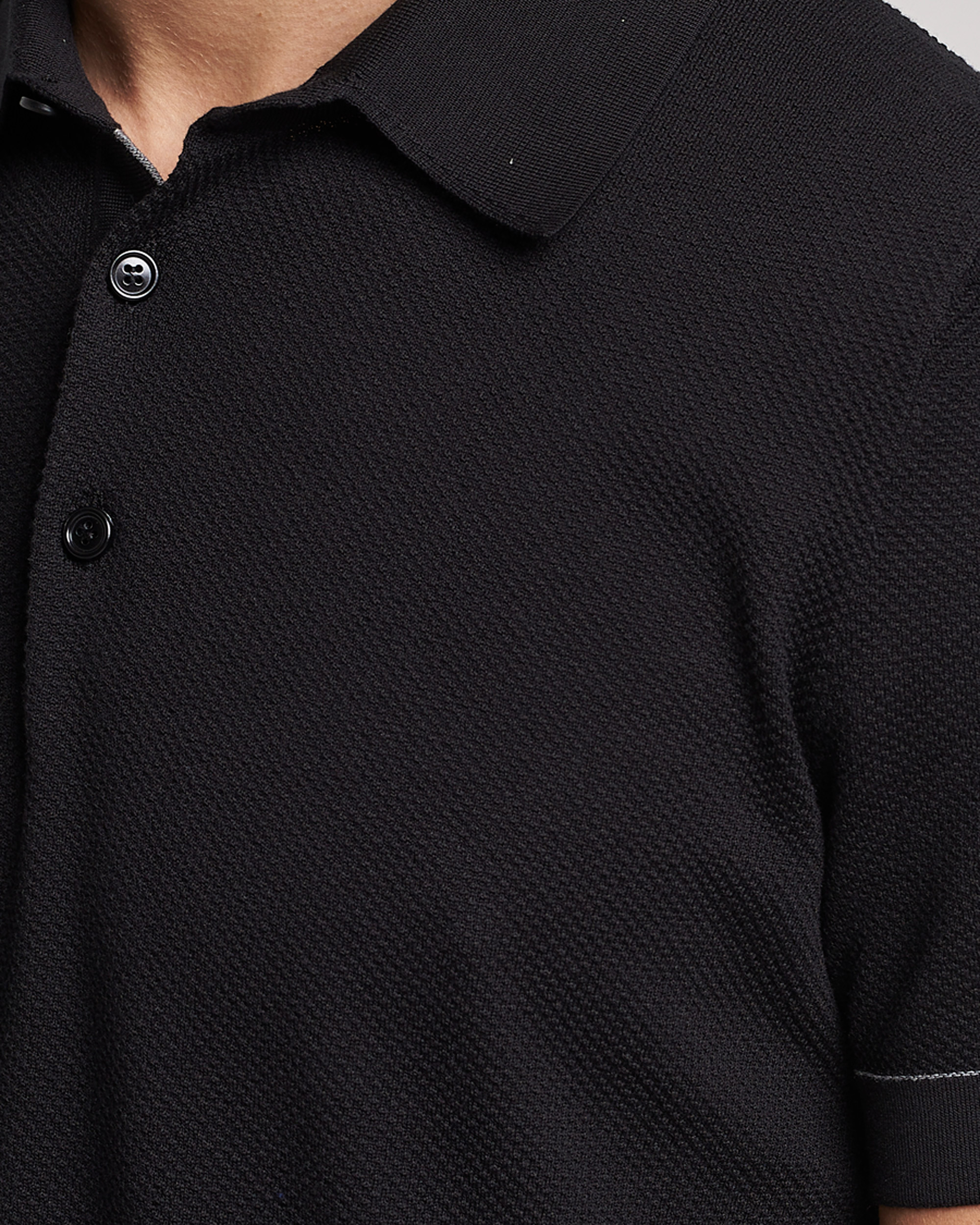 Mies | Puserot | Brioni | Sea Island Knit Polo Black