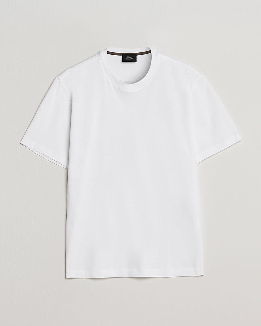 Mies | T-paidat | Brioni | Short Sleeve Cotton T-Shirt White