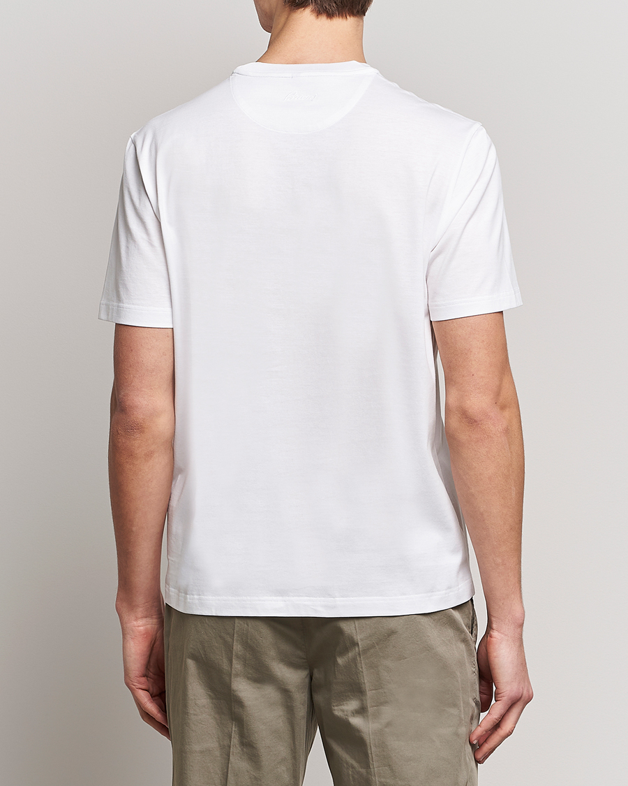 Mies | T-paidat | Brioni | Short Sleeve Cotton T-Shirt White
