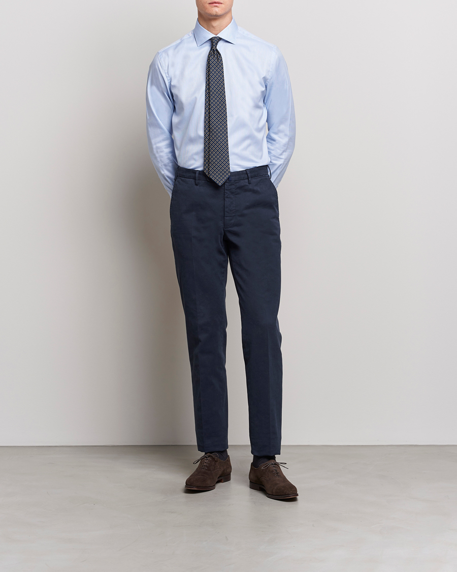 Mies | Kauluspaidat | Brioni | Slim Fit Dress Shirt Light Blue
